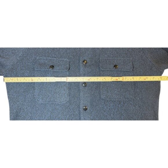 Faherty Mens L Legend Sweater Shirt Cotton Cashmere Button Down Long Sleeve Blue - Picture 10 of 11